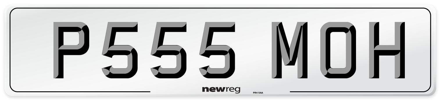 P555 MOH Number Plate from New Reg